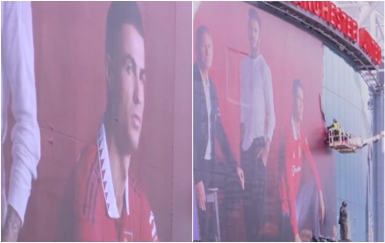 Cristiano Ronaldo’s Poster Removed From Old Trafford [Video]