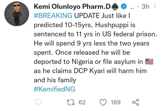 Hushpuppi Allegedly Bags 11 Years Jail Term In US