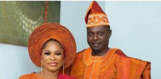 Kunle Afod, Wife Share A Kiss Days After  Announcing Separation From Him 