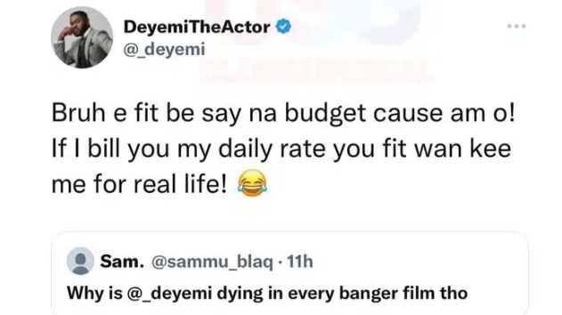Why I Take Death Role In Movies- Deyemi Okanlawon Opens Up