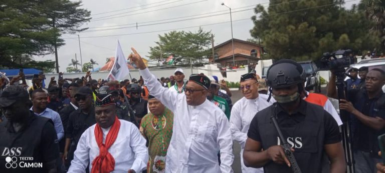 2023: Peter Obi Storms Calabar, Meets Traditional Rulers, Others (Photos)