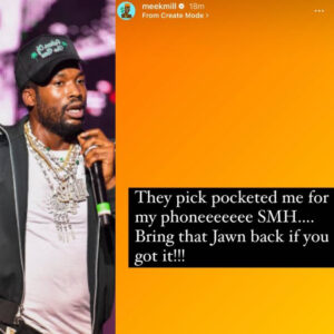 US Rapper Meek Mill Loses His Phone To Pickpockets In Ghana