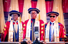 Wike, Sanwo-Olu, Makinde Receives Doctorate Degrees From Ajayi Crowther University