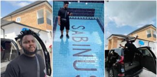 Skit Maker, Oga Sabinus Acquires A New House With Specially Customized Swimming Pool