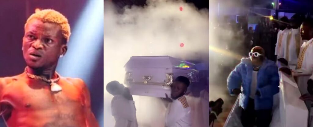 Video: Portable Makes Dramatic Entrance To His Concert As He Arrives Stage In A Coffin