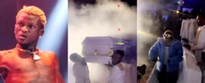 Portable Makes Dramatic Entrance To His Concert As He Arrives Stage In A Coffin