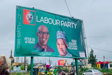 2023: Peter Obi’s Bill Boards Pulled Down In Anambra