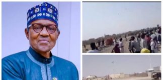 Angry youths stone Buhari helicopter in Kano
