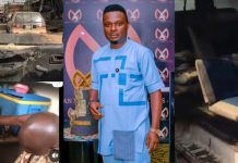 Kunle Afod Escapes Fire Accident, Driver, One Other Brutally Burnt (Video)