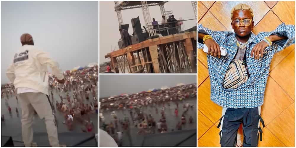 Portable Becomes First Nigerian Artiste To Hold Show Inside On Water