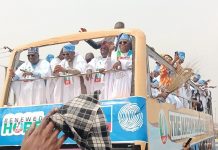 Tinubu Arrives Venue For Lagos Presidential Campaign Rally