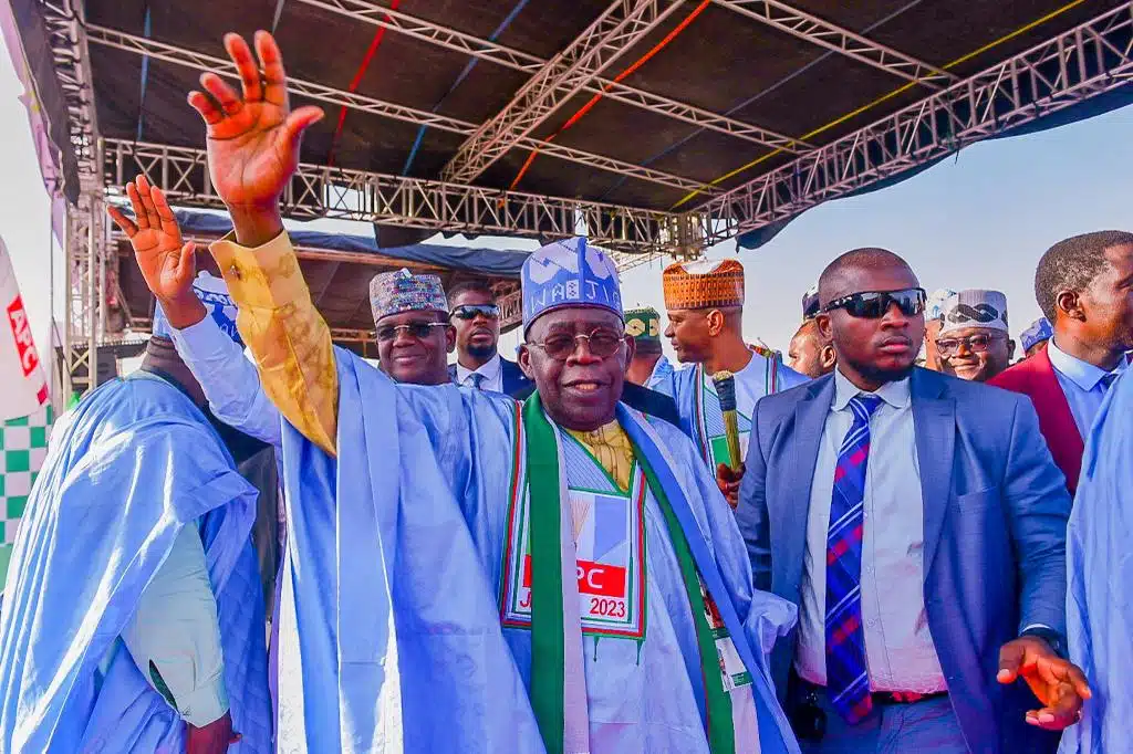 Bola Tinubu Arrives Lagos For Presidential Rally (Video)
