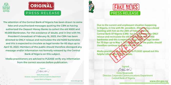 CBN Says Aisha Buhari's post was fake news