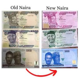 old and new naira note
