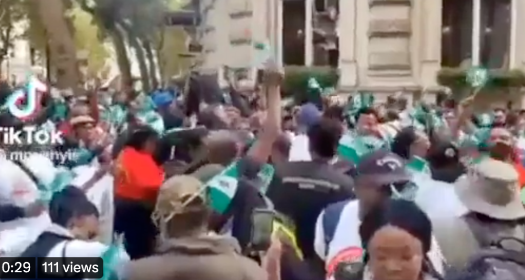 2023 Election: Nigerians In UK Protest Tinubu’s Victory (Video)