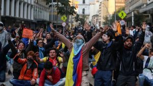 Here Is Why Protesters Are Holding Seventy-Nine Police Officers In Colombia