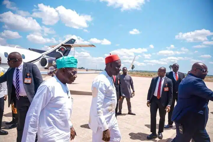 Soludo Receiving Obasanjo in Anambra