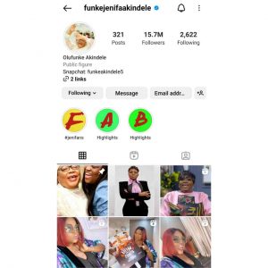 Funke Akindele's Instagram Page