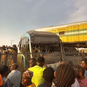 PHOTO: Relatives Of Lagos Train Crash Victims Gathers In LASUTH