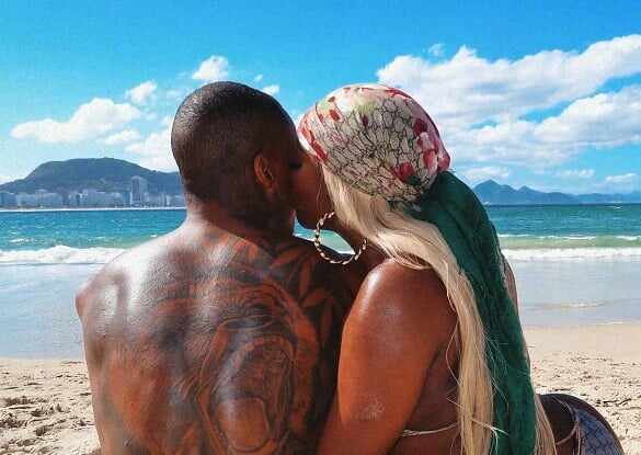 TIwa Savage and the Mystery Man in Brazil Beach