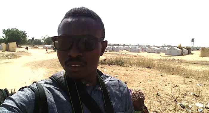 Williams Osewezina in the Internally Displaced People's Camp In Benisheik, Borno State 