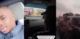 “I’m Protected By God And Gun” – MC Oluomo’s Son Brags As He Shows Off His Armed Police Guards