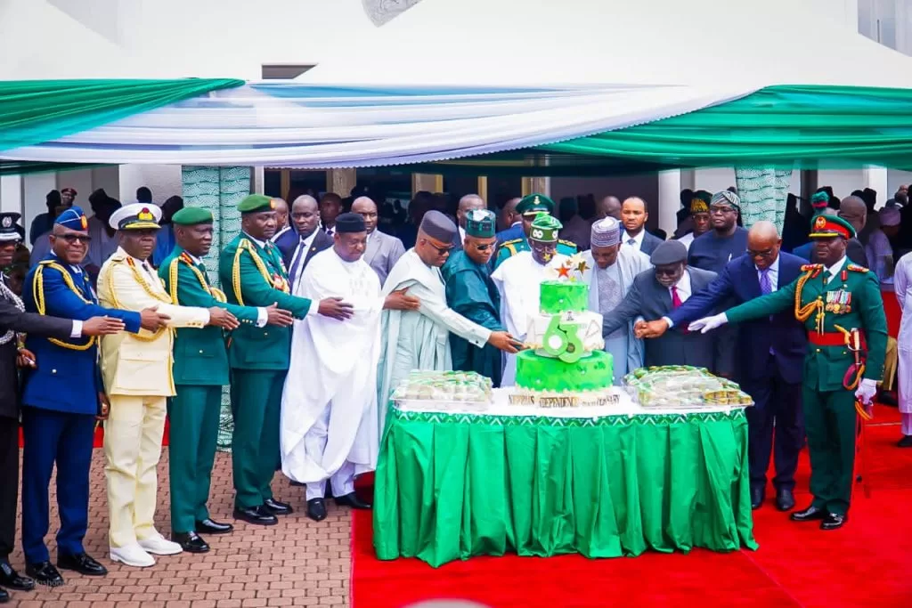 Tinubu, Akpabio, Others Attend Nigeria’s 63rd Independence Anniversary Military Parade (Photos)