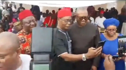 Nigerians React As APC’s Igbokwe Takes Selfie With Peter Obi At Event 