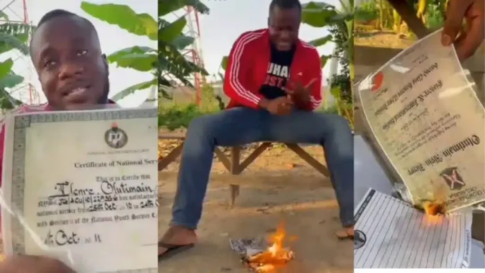 See Why This Nigerian Graduate Burnt His WAEC, JAMB, NYSC Certificates
