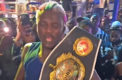 Boxing Day: Portable Knocksout Charles Okocha In Celebrity Boxing Fight (Video) 