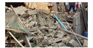 Baby And Woman Trapped As Building Collapses In Lagos
