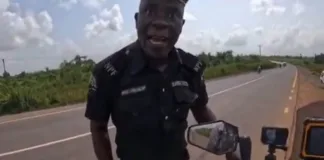 Oyo Police Officers In Trouble After Begging Foreign Biker For Money