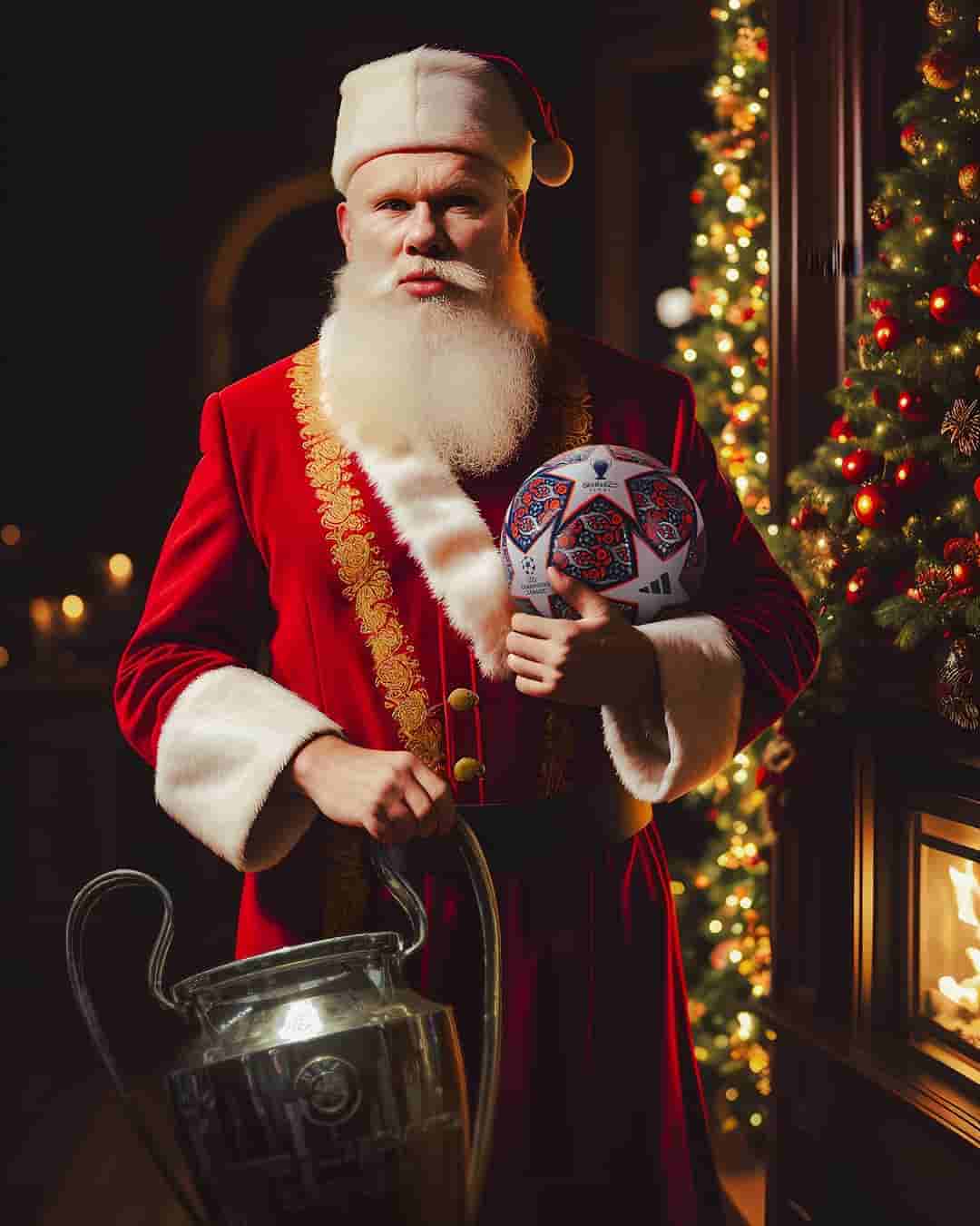 Erling Haaland Dresses Up As Santa Claus