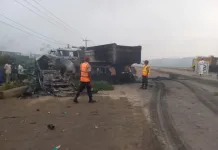 Lagos: Three Die As Truck Crushes Okada Plying wrong way