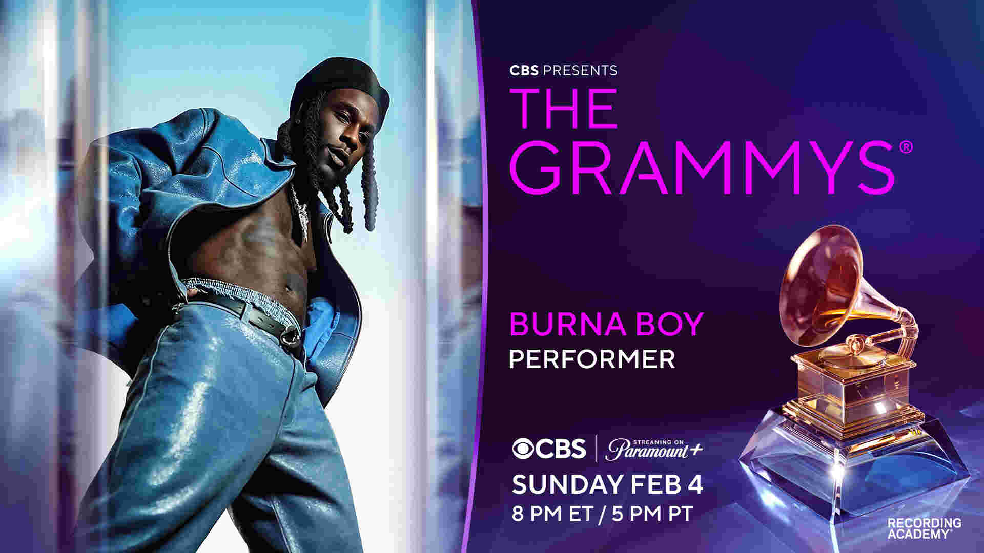 Burna Boy To Perform At 2024 Grammys 
