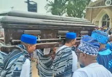 PHOTO SPLASH: Funeral Service Of Late Rotimi Akeredolu Begins In Owo, Ondo State