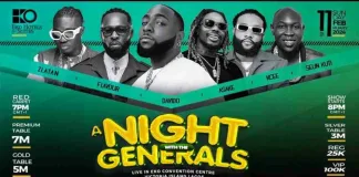 Davido, Asake, Kcee, And Others Rock "A Night With The Generals"