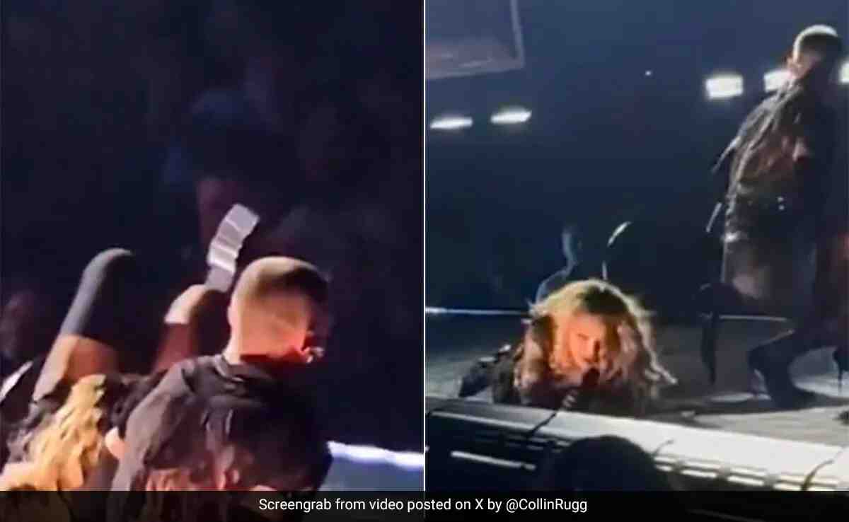 Madonna Falls On Stage During Concert 
