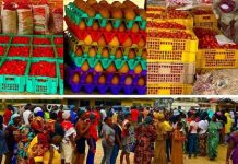 Lagos State: Mammoth Crowd As Discounted Food Markets Commence Sales