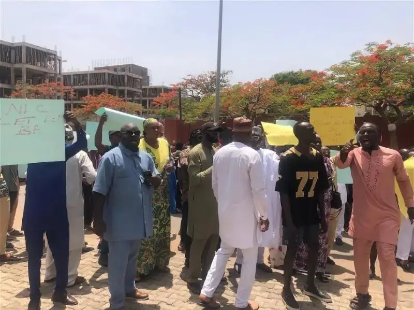 Labour Party Crisis: Abure Supporters Stage Protest In Abuja
