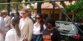 Prince Harry, Meghan Arrive Lagos State
