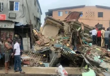 Fear As Two-Storey Building Collapse In Lagos