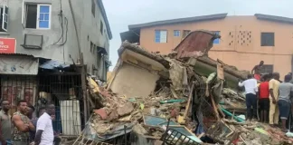 Fear As Two-Storey Building Collapse In Lagos