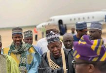 Ganduje Storms Kano For Mother-In-Law's Funeral (Photos)