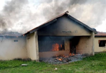 Benue: Tension As Youths Set INEC Office Ablaze, Destroy Voting Materials