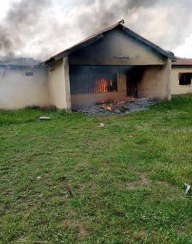 Benue: Tension As Youths Set INEC Office Ablaze, Destroys Voting Materials 