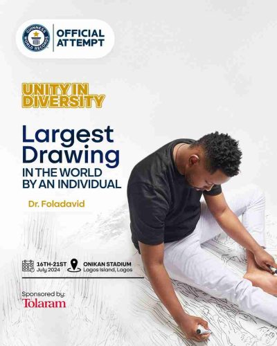 GWR:Dr. Fola David Begins Quest To Set Record For Largest Drawing By An Individual