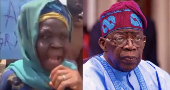 ‘Deliver Us From Tinubu’ – Elderly Woman Goes Spiritual During #EndBadGovernance Protest In Ogun