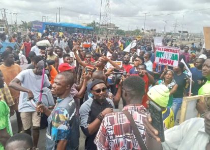 #EndBadGovernanceProtest Day 3: Nigerians Continue Massive Nationwide Protests Against Hunger