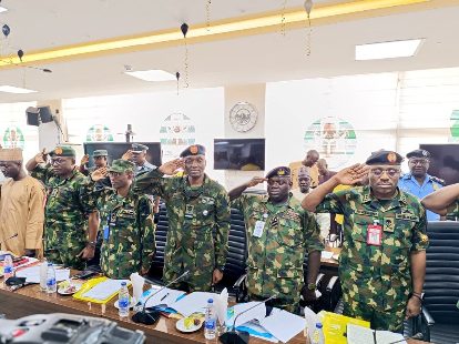 Photos From INEC’s Security Meeting Ahead Of Ondo, Edo Guber Elections 